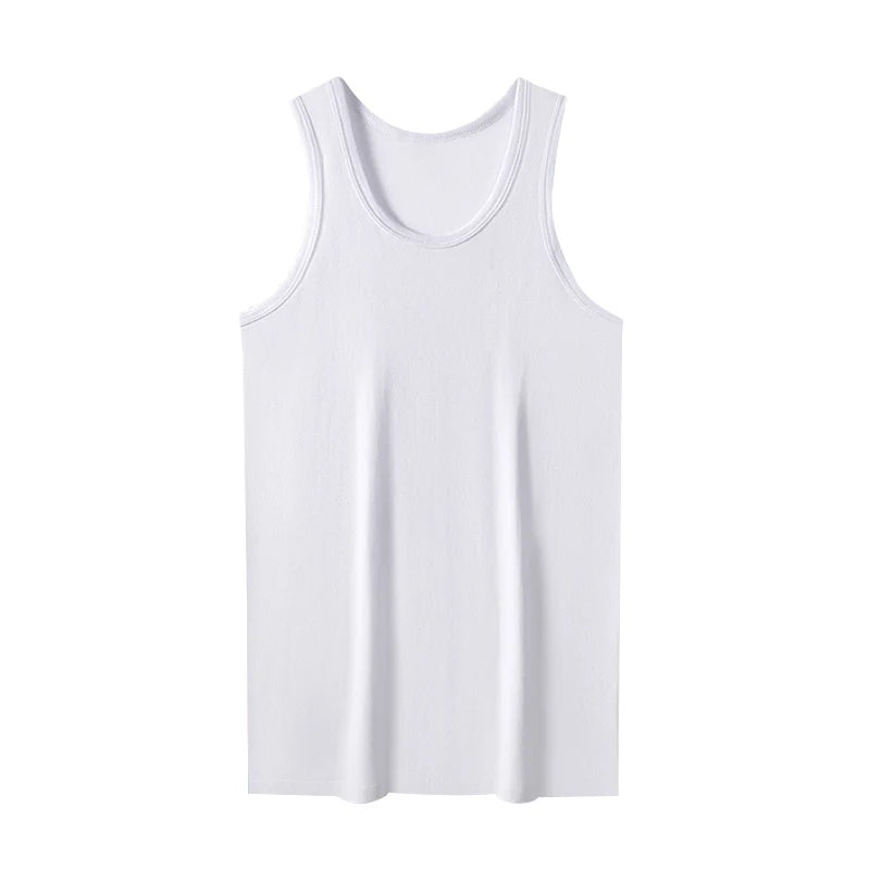 1/3 Piece Men's Wide-shouldered Cotton Vest Youth Sports Fitness Basketball Football Breathable Sweat-absorbent Joker Slim Top