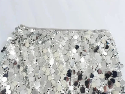 Silver Sequin Skirt Woman High Waist Mini Skirt Woman Fashion Shiny Glitter Elegant Short Skirts For Women Y2k Skirts