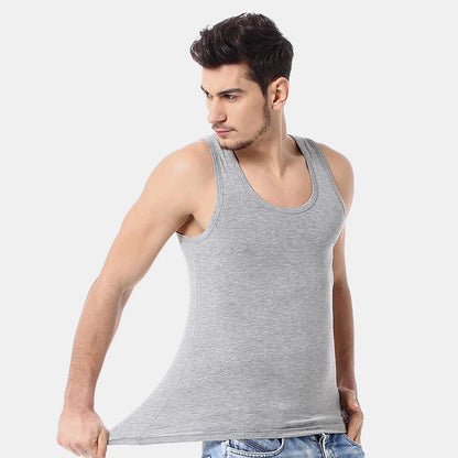 2024 New Men's Summer Lightweight Cotton Vest Sports Casual Home Outdoor Close-Fitting Tops Breathable Quick Drying Loose Vest