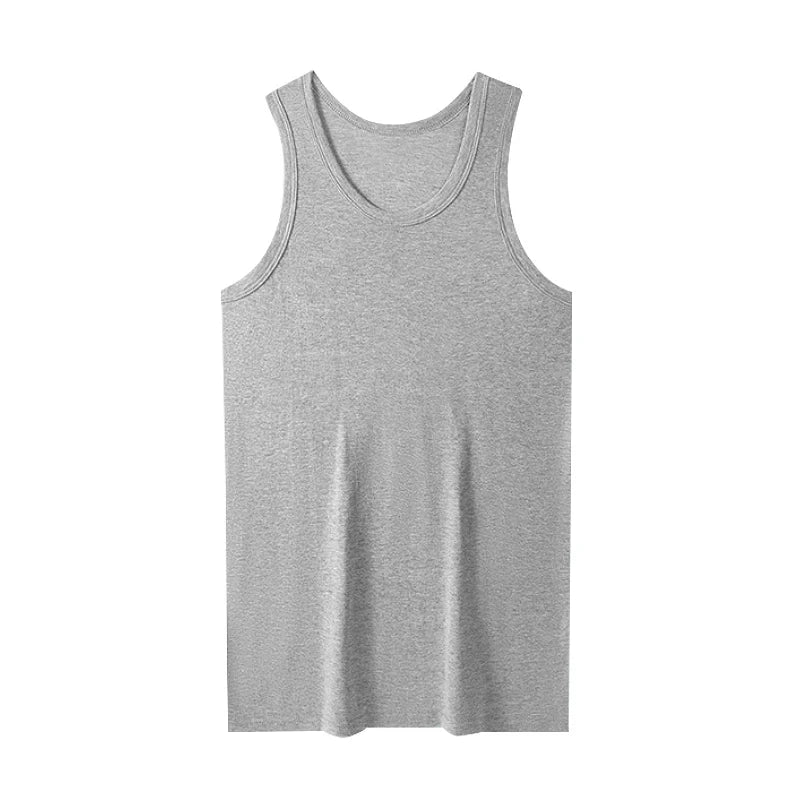 1/3 Piece Men's Wide-shouldered Cotton Vest Youth Sports Fitness Basketball Football Breathable Sweat-absorbent Joker Slim Top