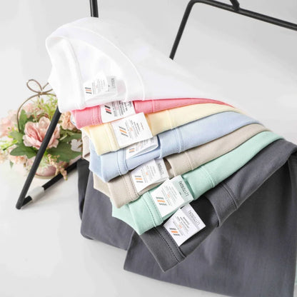 Oversized Summer T shirts for Women Men Brown Casual Female Korean Streetwear Tees Unisex Basic Solid Young Cool Tops